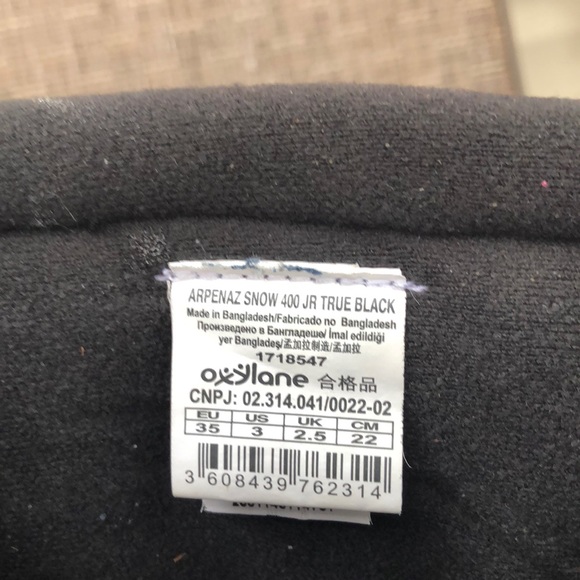 Quechua Kids black&white side zip snowboots - Picture 5 of 7